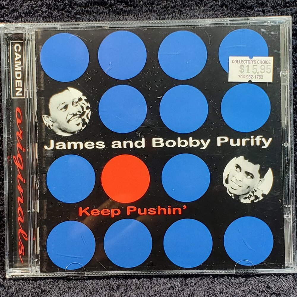 VINTAGE JAMES AND BOBBY PURIFY..KEEP PUSHIN'.. COMPACT DISC..26 MUSIC SELECTIONS